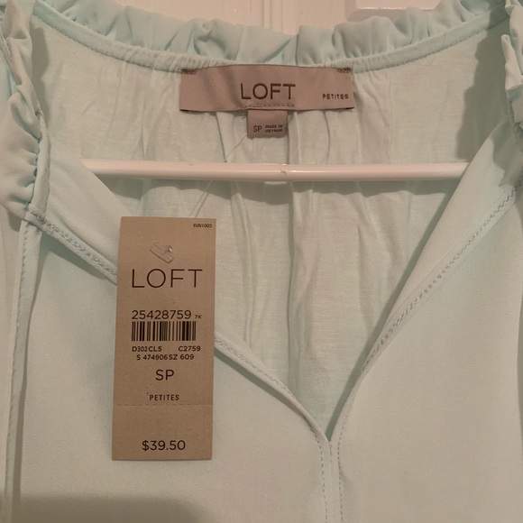 NWT Floral Ruffle Tie Neck Mixed Media Blouse - Picture 4 of 4